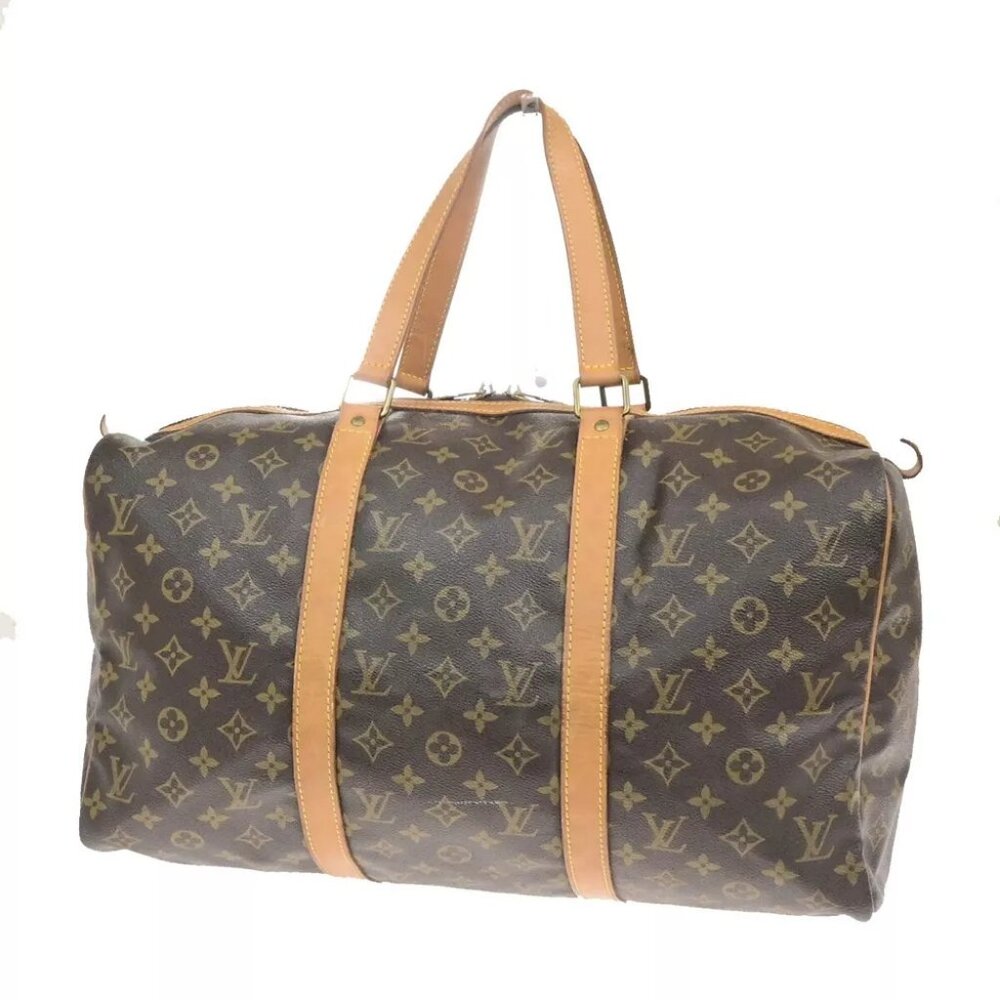 LOUIS VUITTON Sac Souple 45 Travel Hand Bag Monogram Leather BN